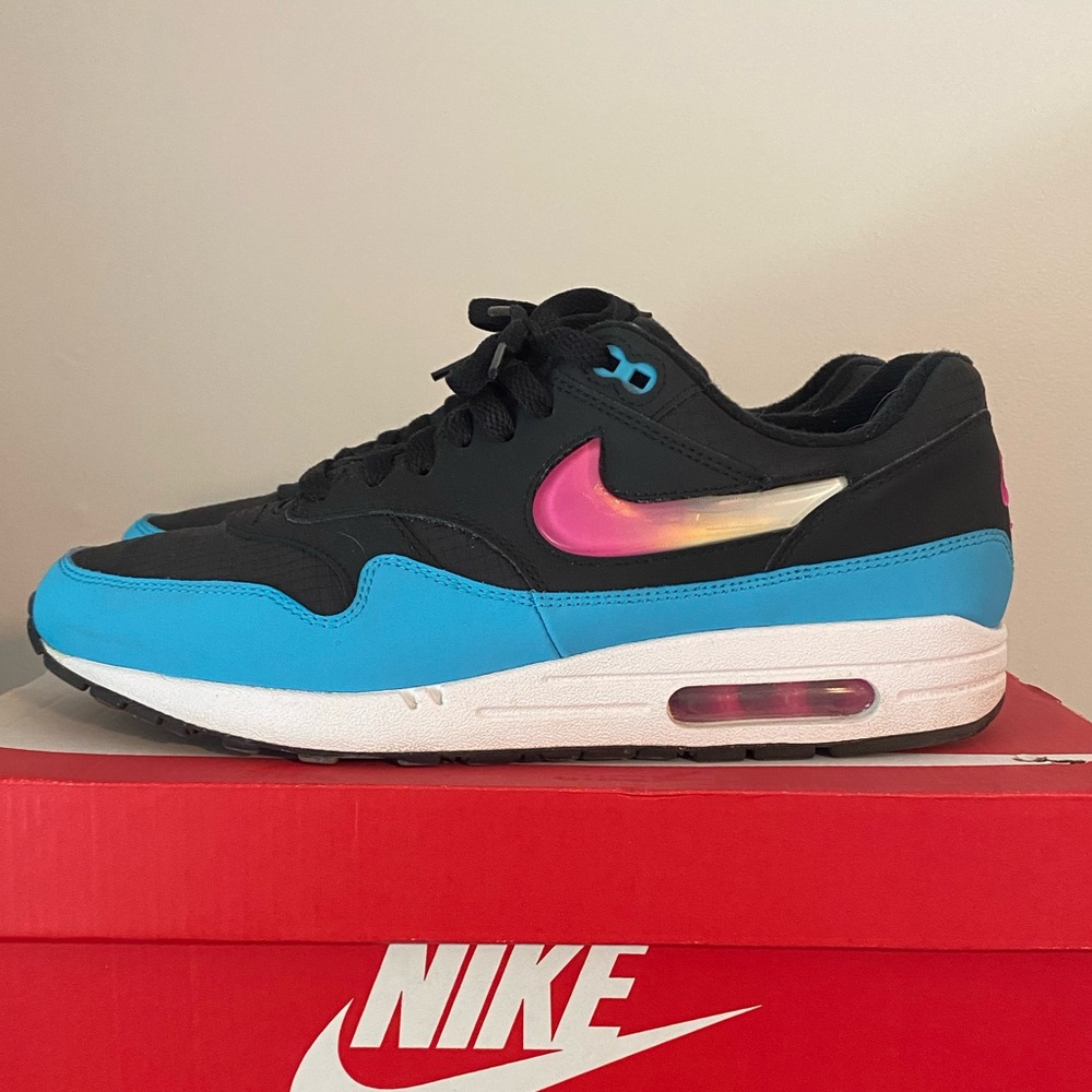 Nike Air Max 1 Laser Fuchsia-Blue Fury Size 10.5